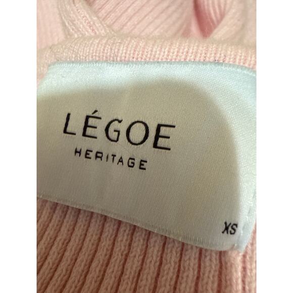 Legoe Pink Ribbed Knit Sleeveless Scoop Neck Maternity Bodycon Maxi Dress Size L - Picture 4 of 5